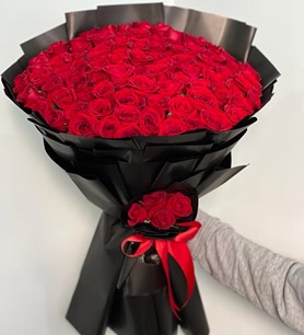 101 Adet Kırmızı Gül Buketi