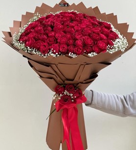 101 Adet Kırmızı Gül Buketim