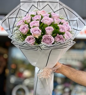 Lila Gül Buketi 20 Adet