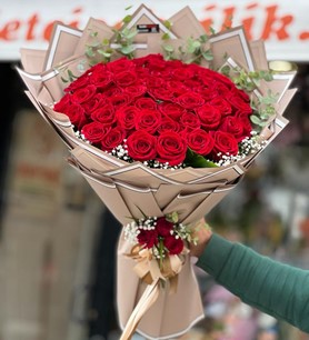Kırmızı Gül Buketi 41 Adet