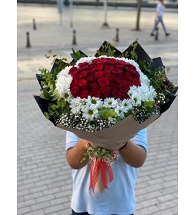 41 Adet Gül Ve Papatya