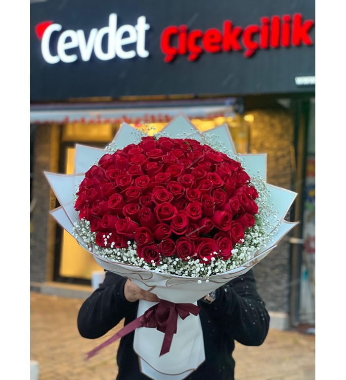 101 Adet Kırmızı Gül