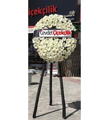 Cenaze Çelengi Beyaz Cerbela